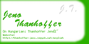 jeno thanhoffer business card